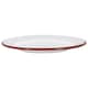 image 4 of Argon Tableware White Enamel Dinner Plates - 25.5cm - Red - Pack of 6