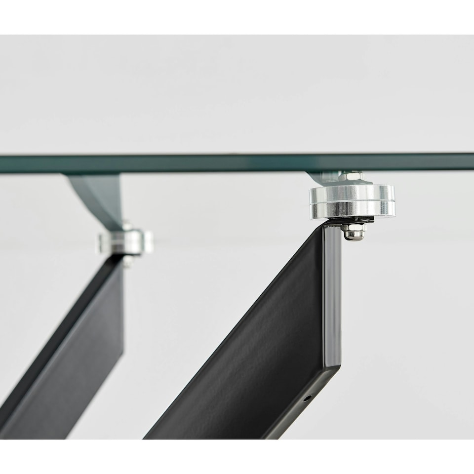 image 1 of Furniturebox Leonardo 6 Black Leg Dining Table