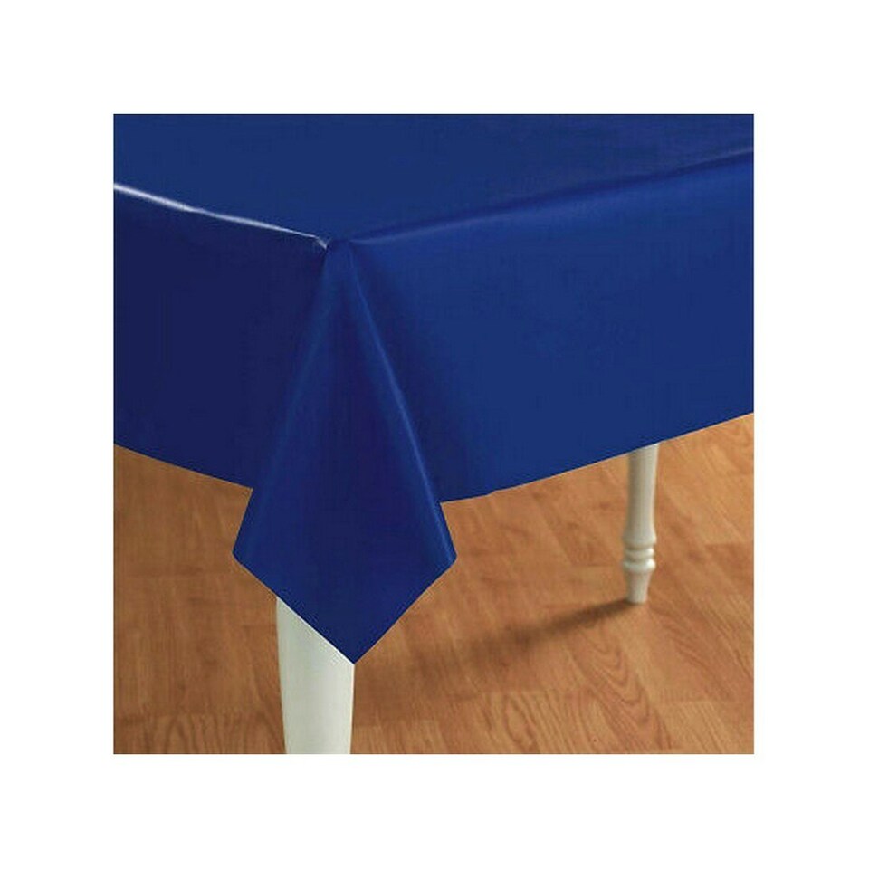 Unique Party Plastic Rectangular Party Table Cover - Navy Blue - 137cm x 274cm