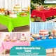 image 9 of Disposable Plastic Table Cover, Table Liner - 54" x 72"