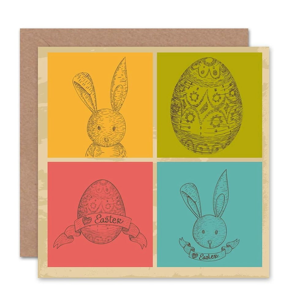 image 1 of Bunny Egg Pop Art Easter Card