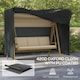 image 5 of Outsunny 3 Seater Garden Swing Cover, Windproof and Anti-UV | Black | Black | 220L x 125W x 172Hcm