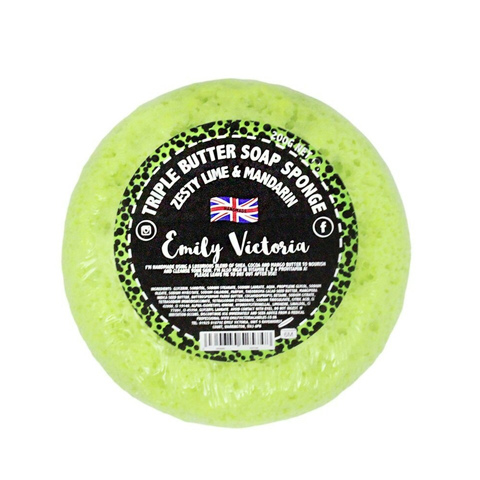 Triple Butter Soap Sponge - Zesty Lime & Mandarin