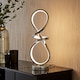 image 2 of ValueLights Infinity Swirl Integrated LED Touch Dimmer Table Lamp | Silver