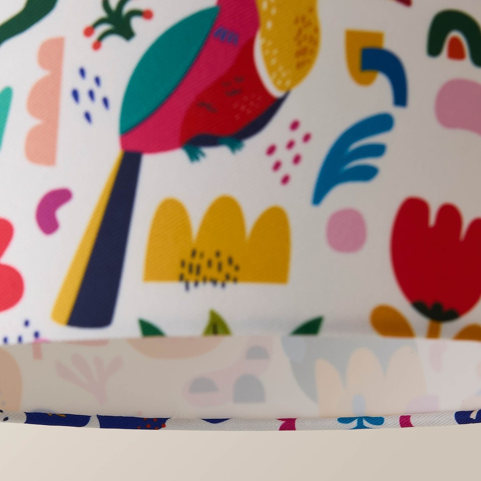 image 1 of ValueLights Kids Bright Floral Easy Fit Ceiling Light Shade