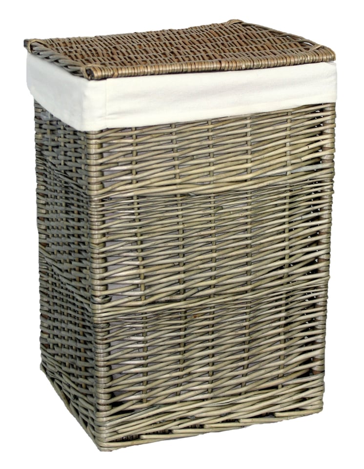image 1 of Laundry Storage Basket Set of 2 | White | White