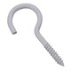 image 4 of Screw Hook Fasteners Hangers White Plastic Finish 16mm Dia 50mm length 30pc