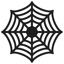 Spider Web Black Halloween Paper Table Placemats - Pack of 4 | Black