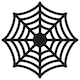 image 1 of Spider Web Black Halloween Paper Table Placemats - Pack of 4 | Black
