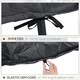 image 10 of Outsunny Patio 2/3 Seater Rattan Sofa Waterproof Furniture Cover Rain Protection Grey