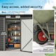 image 6 of Outsunny 6.3 x 4.3FT Garden Shed, Galvanised Metal Shed, Easy to Assemble, Outdoor Tool Storage Shed with Pent Roof, Lockable Door and 2 Vents, Grey | Grey | 1