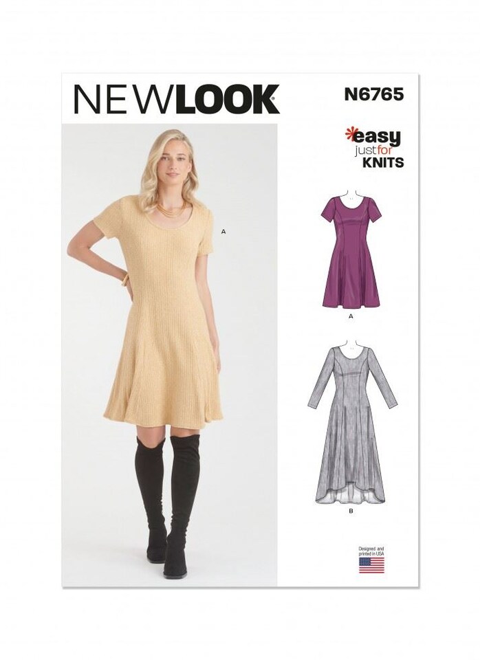 image 1 of New Look 6765 Paper Sewing Pattern – Women’s Dress, Size A (10–12–14–16–18–20–22), Easy