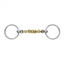 Shires Brass Waterford Horse Loose Ring Snaffle Bit - Brass - 5in