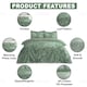 image 4 of VELVETIO Jethro Complete Duvet Cover Set with Fitted Sheet Breathable Bedding Quilt Green | King