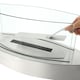 image 3 of Living and Home Oval Stainless Steel Bio Ethanol Tabletop Fireplace, Silver