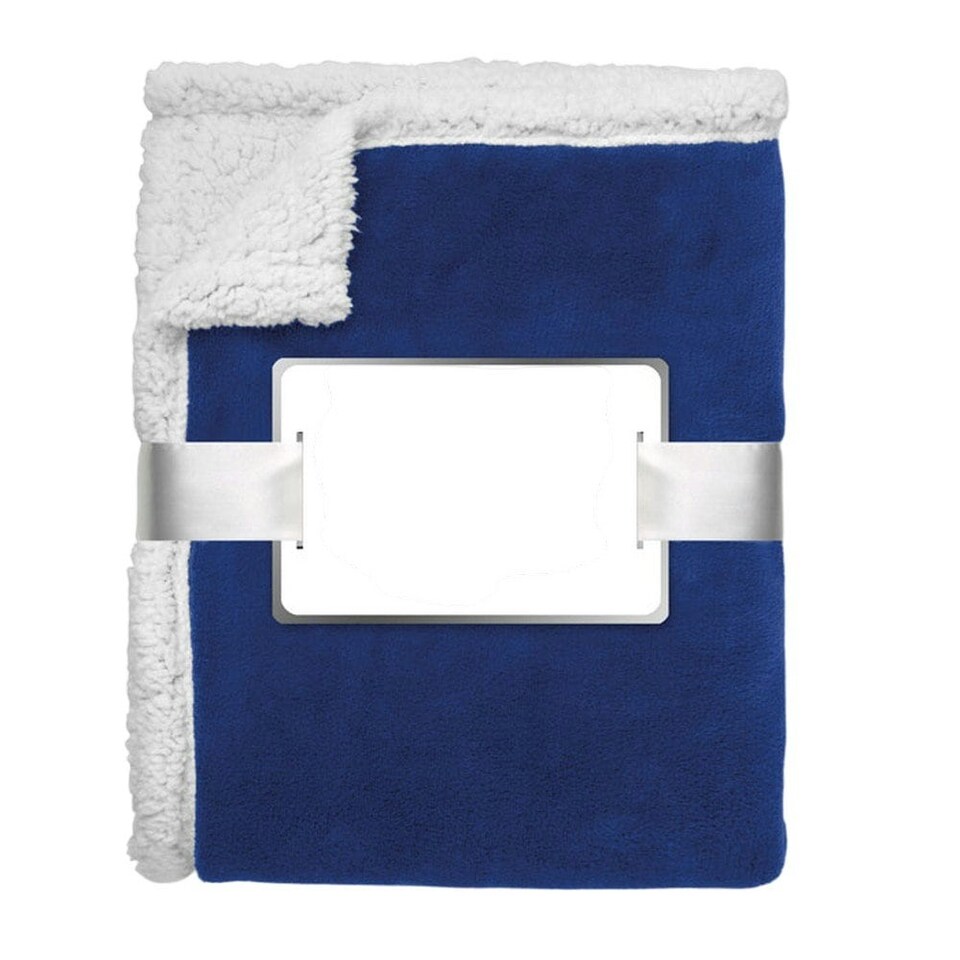 image 1 of MidOcean Zermatt Coral Fleece Blanket - Blue - One Size | Blue