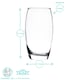image 3 of Argon Tableware 510ml Tondo Highball Glasses - Pack of 6 - Juice Glass Dishwasher Safe Drinking Glass Drinks Glass Clear