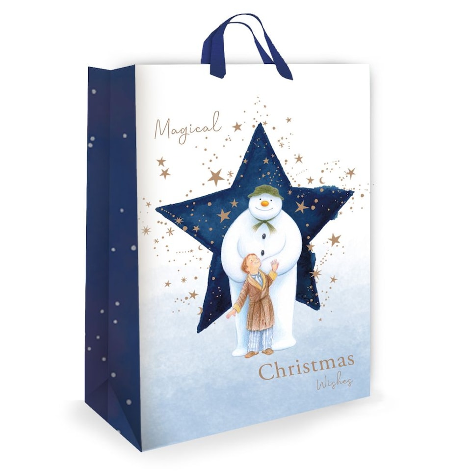 image 1 of The Snowman Christmas Medium Gift Bag | Multi | 1