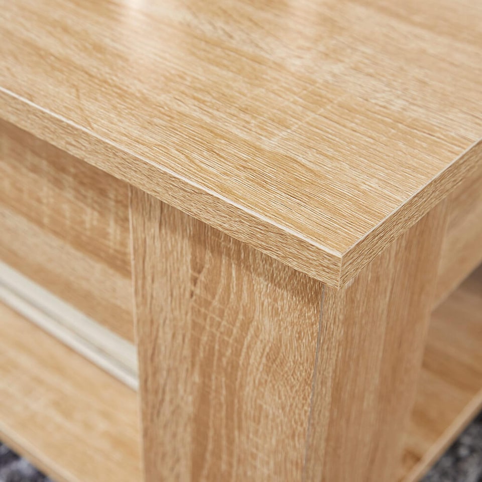 image 1 of Wooden Coffee Table With Lift Up Top Storage Area and Magazine Shelf | Brown
