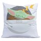 image 1 of Star Wars The Mandalorian Velvet Feel Grogu Cushion - White - One Size White | One Size