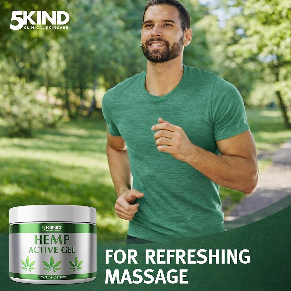 image 1 of 5Kind Hemp Active Gel 200ml - Hemp Gel for Refreshing Massage