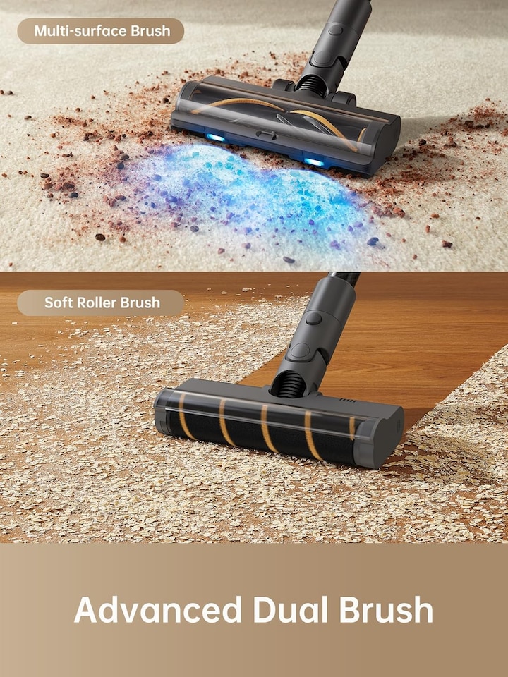 image 1 of Dreame R20 Cordless Vacuum Cleaner & Dual Brush Head, 90 Mins Max Runtime, Perfect for Hard Floor, Carpets, Pet Hair and More