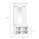 image 3 of HOMCOM Hallway Furniture Set Shoe Bench Storage Mirror Cabinet Hooks