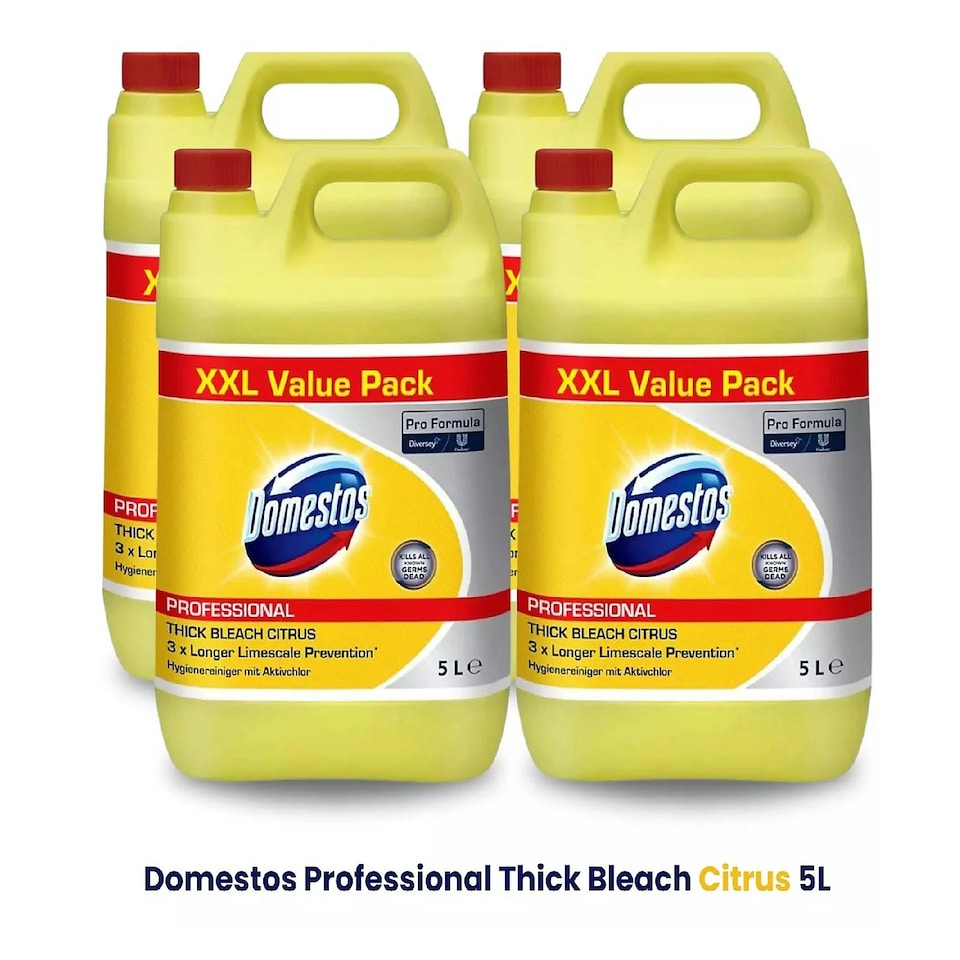 image 1 of Domestos Professional Bleach Citrus Fresh - 5L - Pack of 4