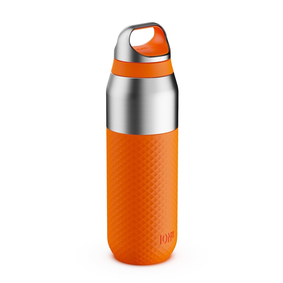 ION8 ROAM Insulated Steel Water Bottle, Rubberised, 485ml / 16oz