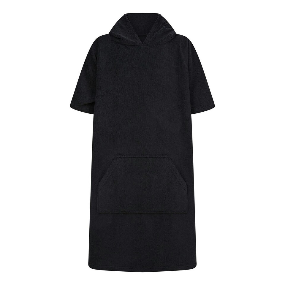 image 1 of Towel City Childrens/Kids Poncho - Black - 6-9 Years | Black