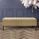 image 1 of Safar 180cm Ottoman Storage Bench - Plush Velvet Shoe Bench - Mink Lined Upholstery Storage Footstool