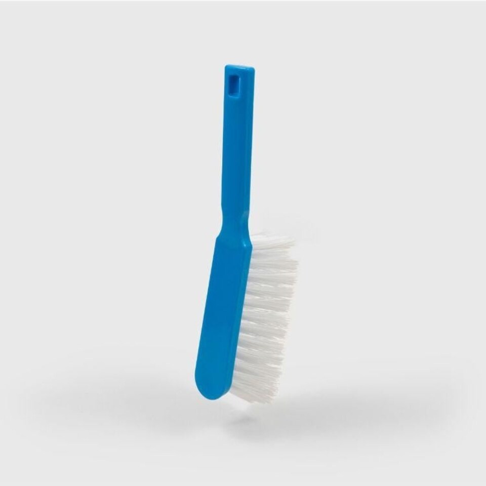 Plastic Hand Brush Blue Stiff - One Colour - One Size