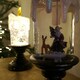 image 2 of 25cm Snowtime Dual Power LED Water Spinner Candlestick with Santa Scene