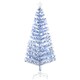 image 1 of HOMCOM 6FT Artificial Fibre Optic Christmas Tree Seasonal Decoration w LED Lights PreLit Easy Store White Blue