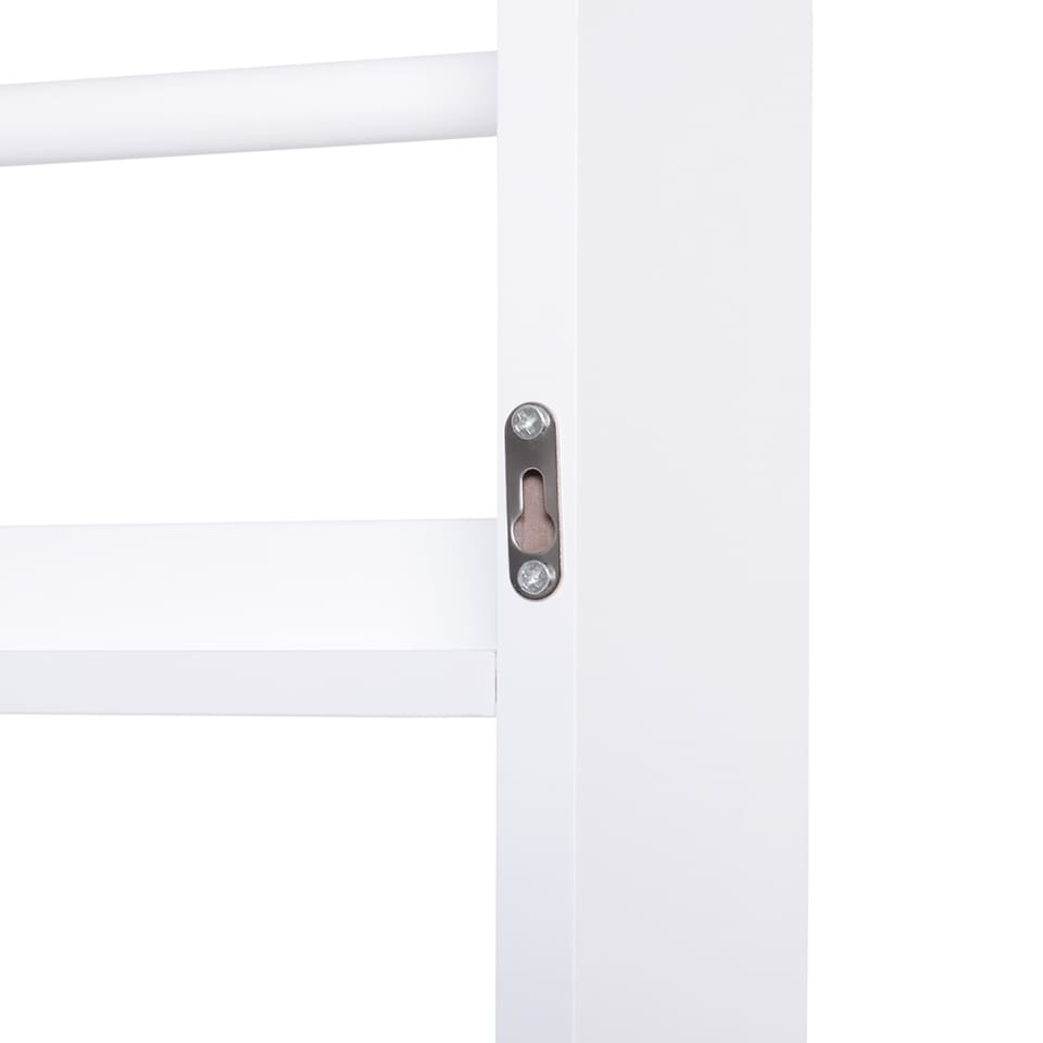 image 1 of HOMCOM Bookcase, 4 Tier Wall Mounted Bookshelf, 15cm Depth Storage Shelving Rack for Bedroom Nursery Office Home, Accessories Supplies, White