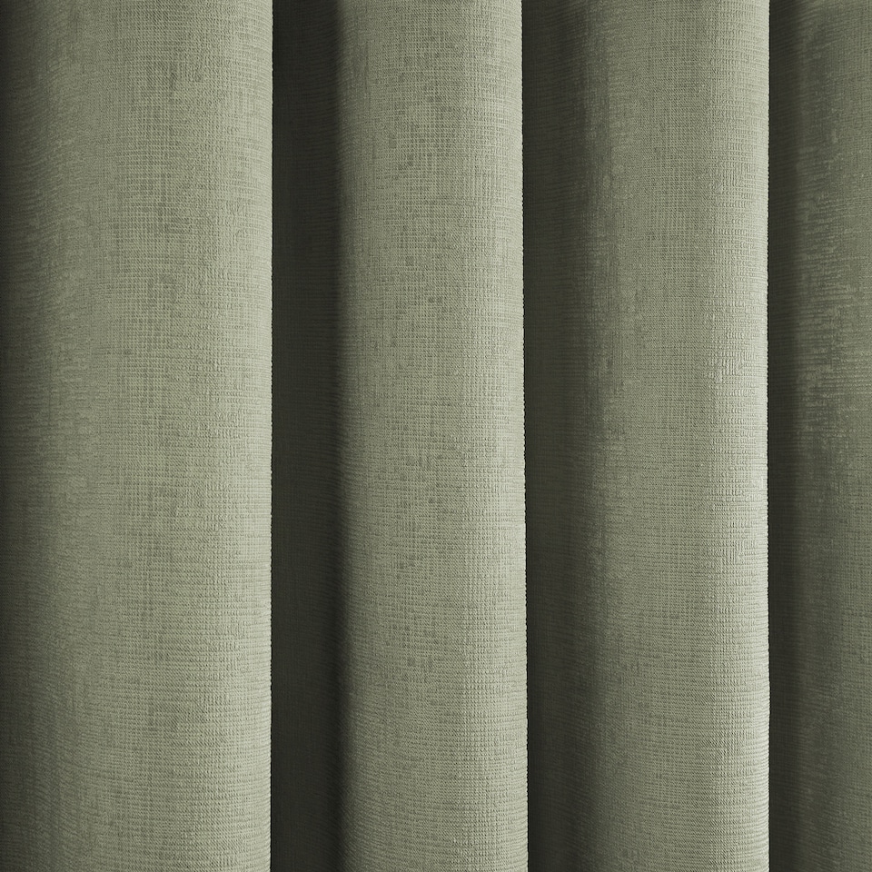 image 1 of Fusion Strata Eyelet Curtains Green