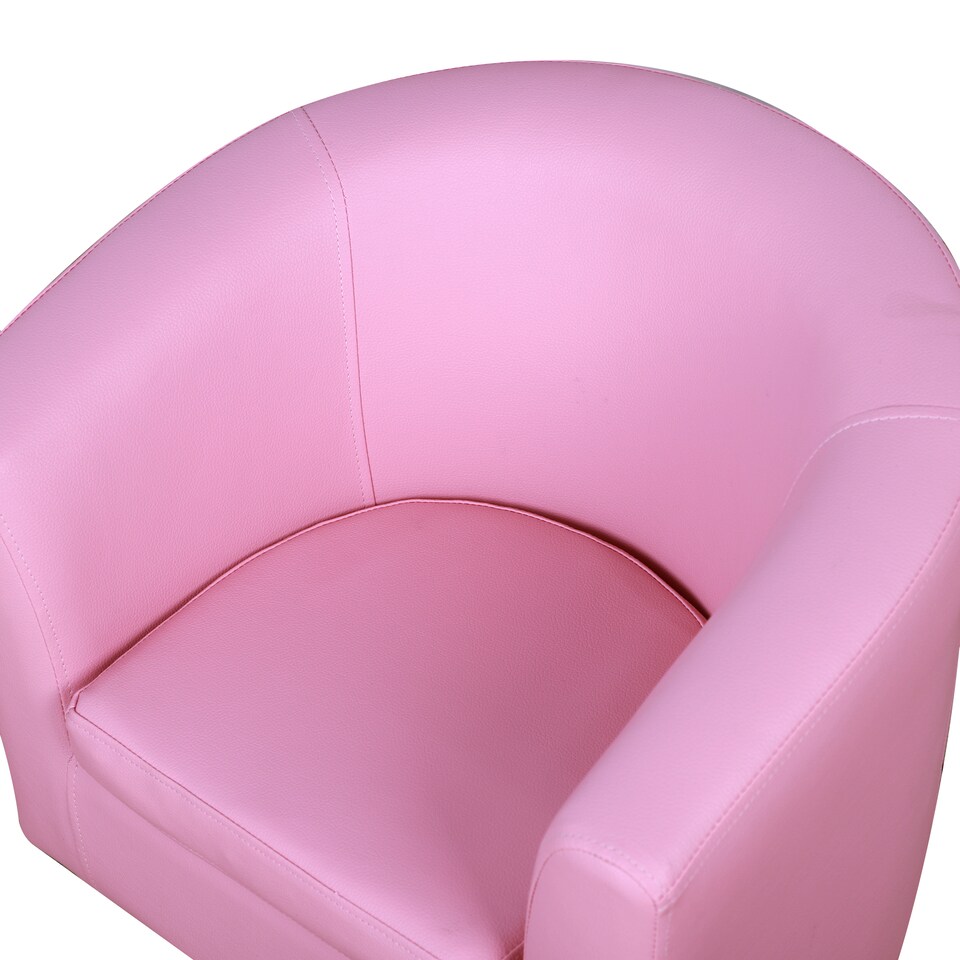 image 1 of HOMCOM Kids Sofa Set Children Armchair Toddler Chair Padding with Footstool | Pink | One Size