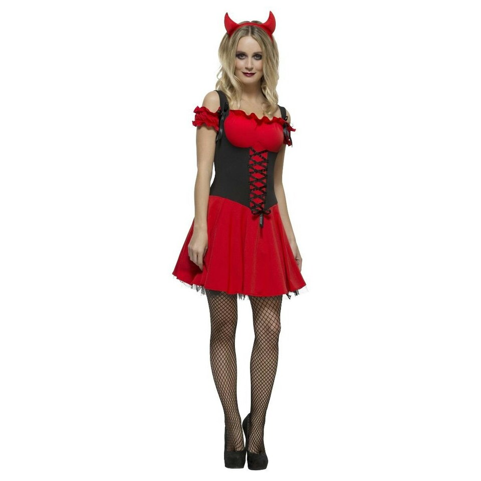 image 1 of Fever Womens/Ladies Wicked Devil Costume Set - Red - S S