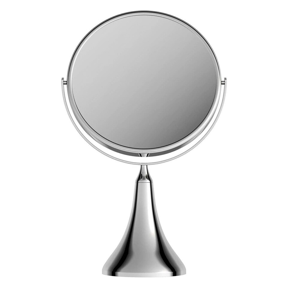 image 1 of Showerdrape Panos 3x Magnifying Chrome Makeup Vanity Mirror | Silver | 1