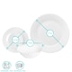 image 3 of Argon Tableware 18pc White Porcelain Dinner Set