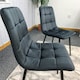 image 3 of Dining Chairs Set of 2 Black Velvet Kitchen Chairs Black