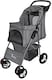 image 1 of Pet Stroller Dog Cat Puppy Pram Pushchair Travel Cart Jogging Buggy Carrier (Grey)