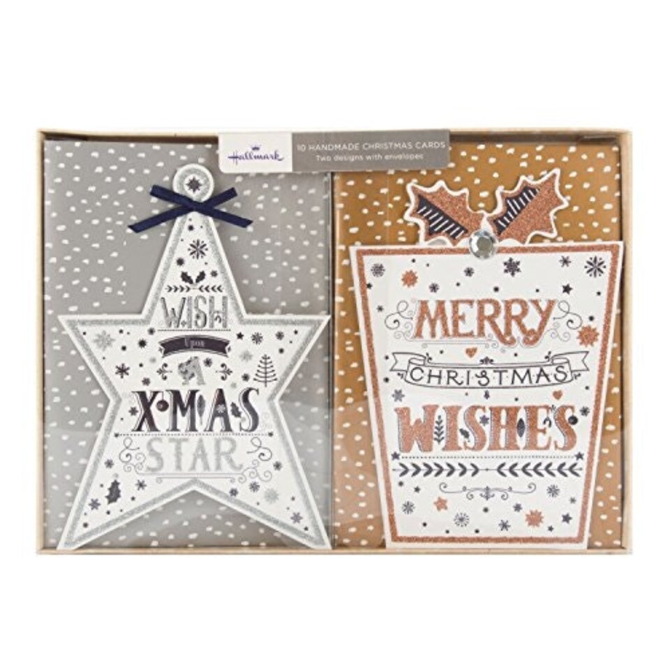 image 1 of Hallmark Handmade Christmas Card Pack "Fantastic" - Pack of 10