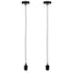 image 1 of Set of 2 Cassidy - Black Ceiling Pendant Flex Suspension Kits for Easy Fit Shades | Black | 1