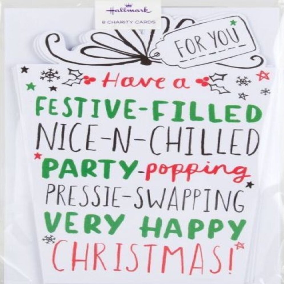 image 1 of Charity Christmas Card Pack 'Festive Filled' 8 Cards, 1 Design