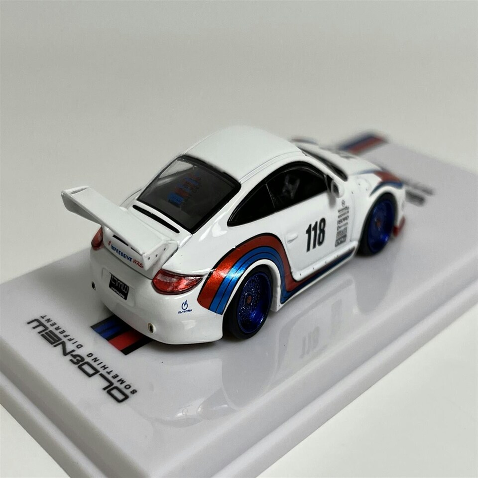 image 1 of Porsche Old & New 997 White #118 1:64 Tarmac Works T64TL053WRB
