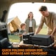 image 10 of Outsunny Outdoor Cart Folding Cargo Wagon Trailer Beach w/ Handle Dark Grey