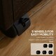 image 8 of HOMCOM 3 Drawer Mobile Filing Cabinet Lockable Filing Cabinet, Black Black
