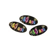 40th Birthday Confetti - Black/Multicoloured - One Size