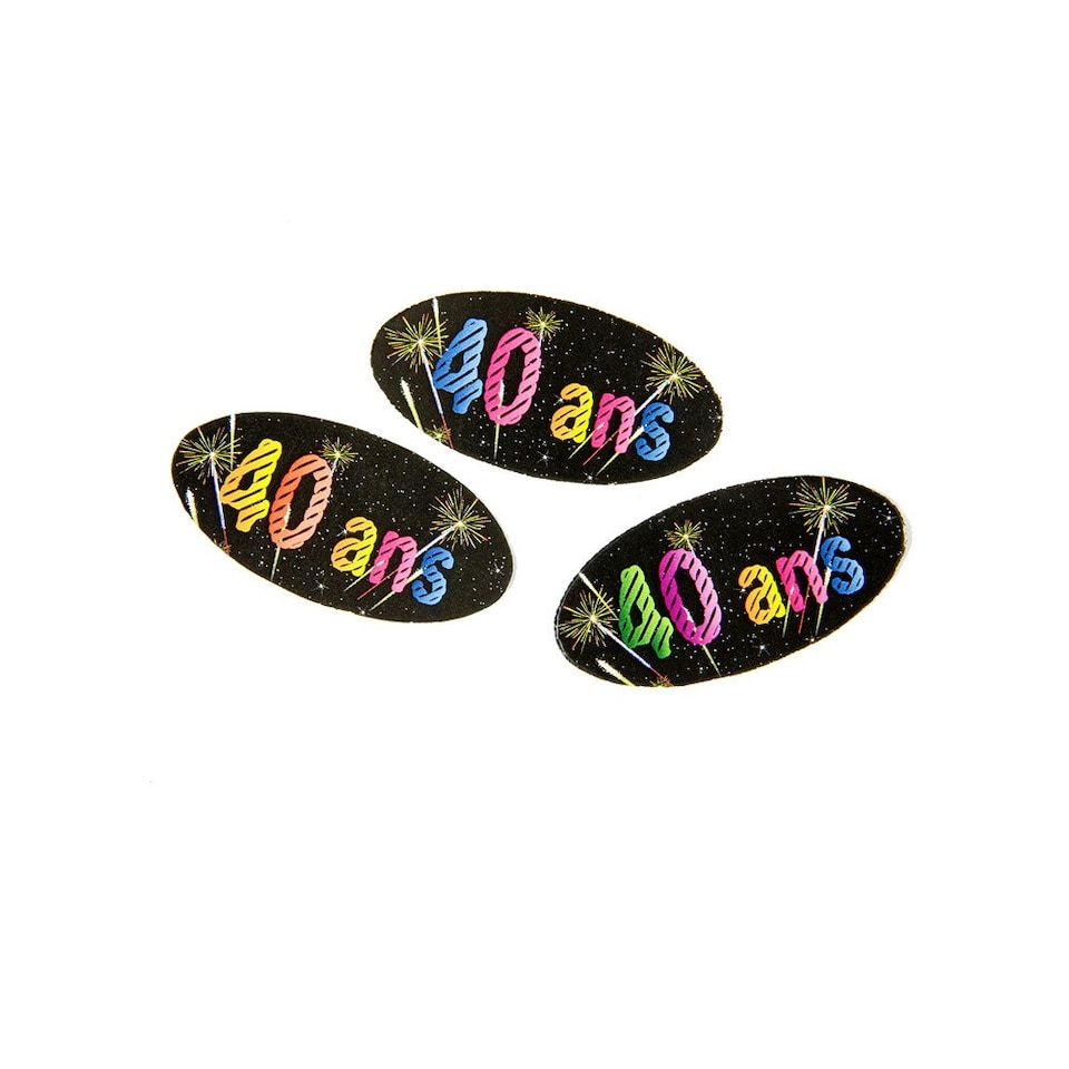 40th Birthday Confetti - Black/Multicoloured - One Size